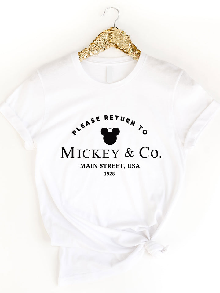 Please Return To Mickey & Co. Graphic Tee