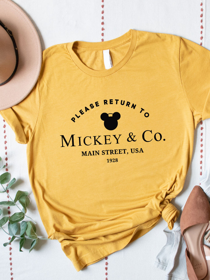 Please Return To Mickey & Co. Graphic Tee