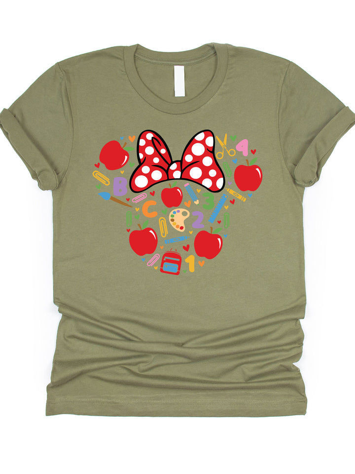 Teacher Icons Minnie Ears Graphic Tee