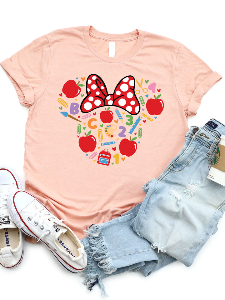 Teacher Icons Minnie Ears Graphic Tee