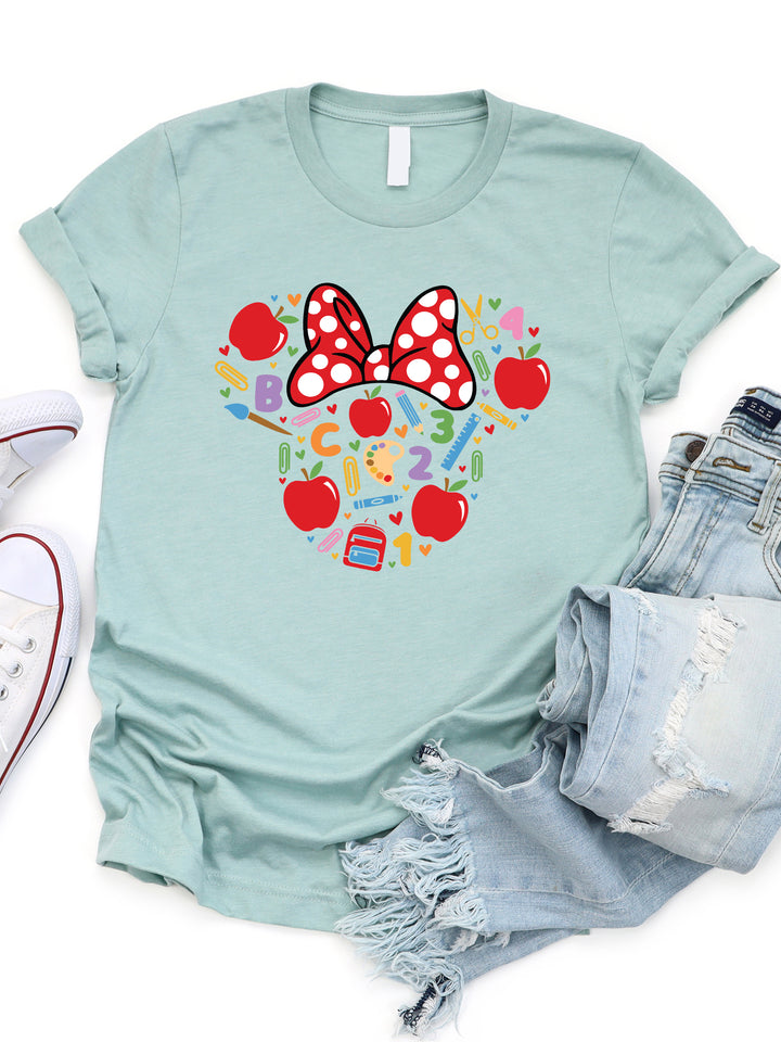 Teacher Icons Minnie Ears Graphic Tee