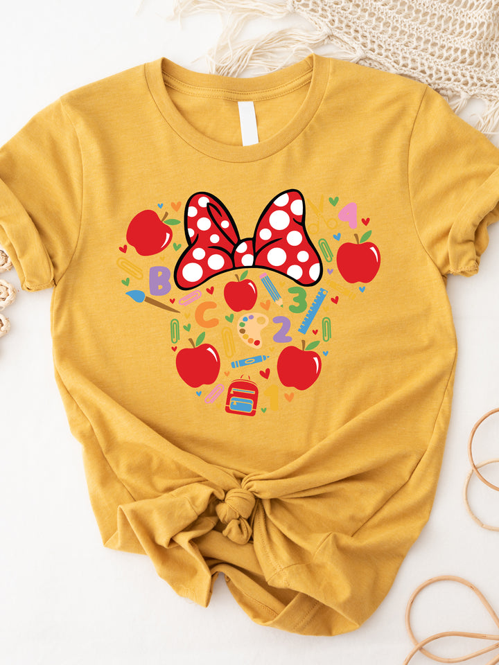 Teacher Icons Minnie Ears Graphic Tee