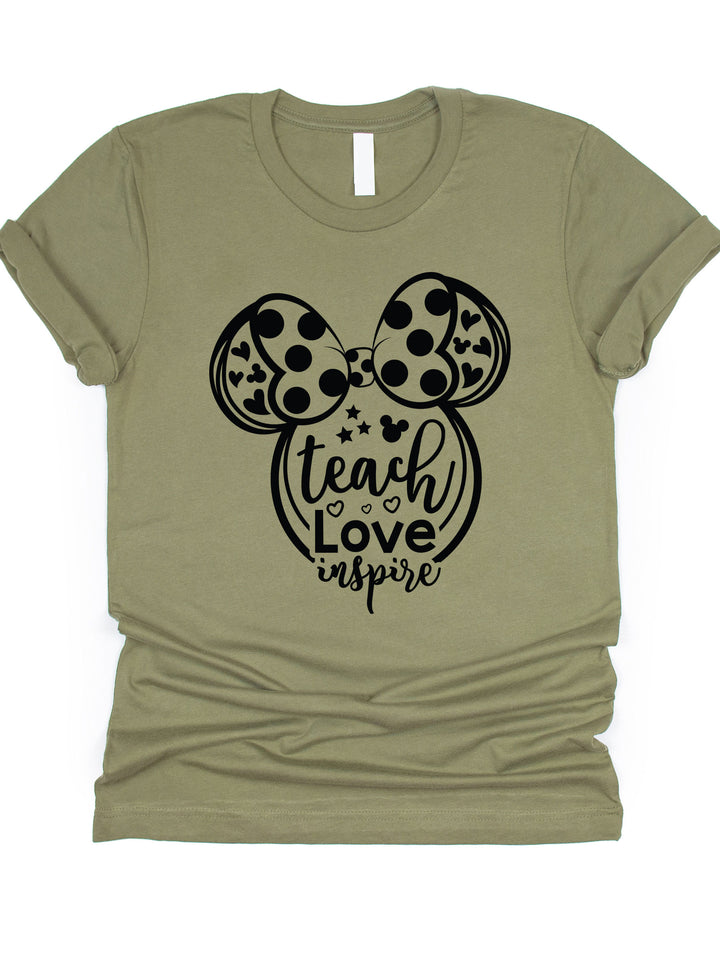 Minnie Teach Love Inspire Graphic Tee