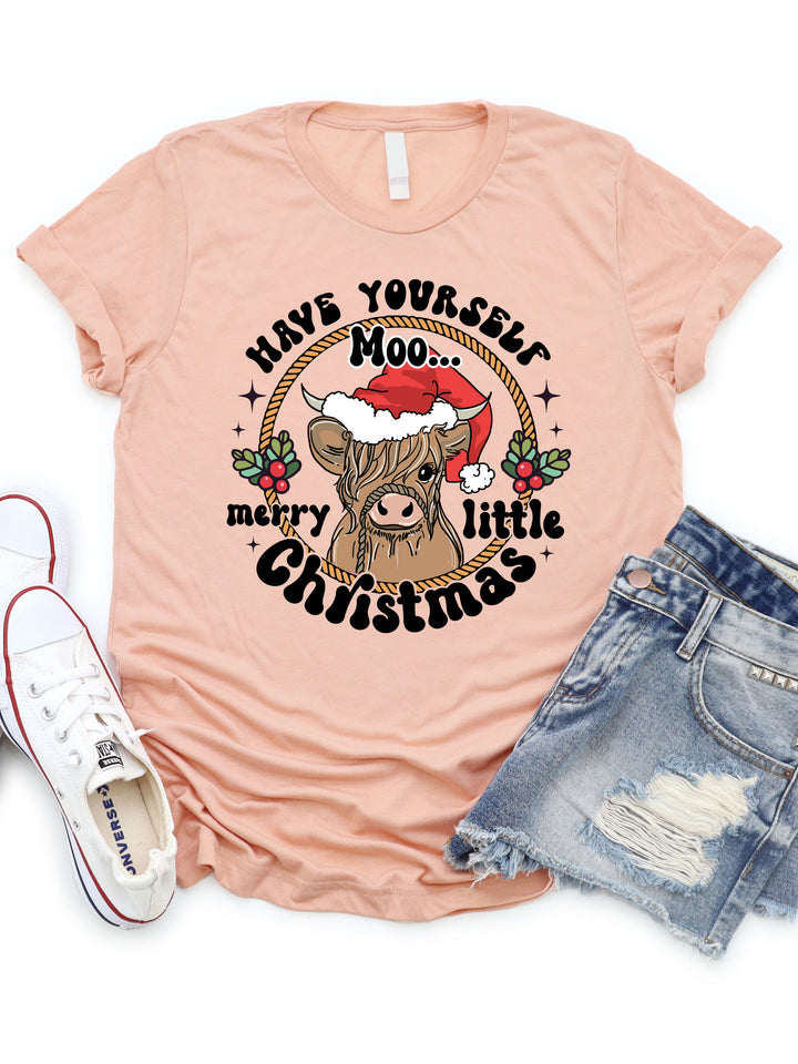 Moo Merry Christmas Graphic Tee