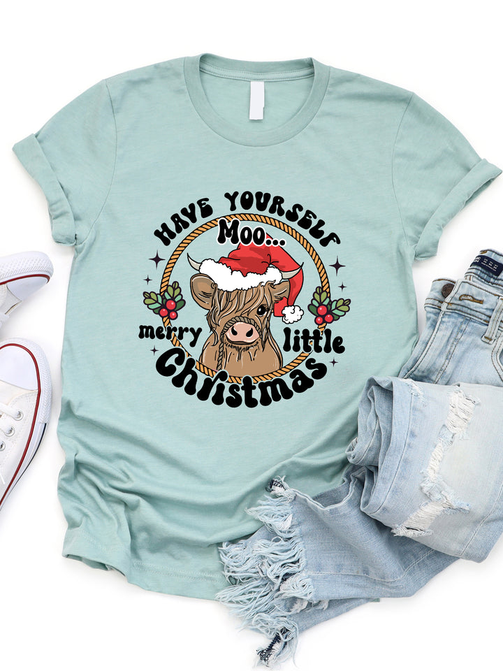 Moo Merry Christmas Graphic Tee
