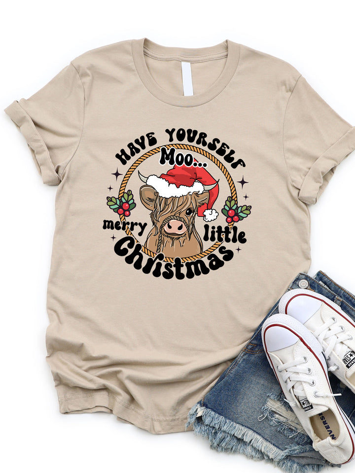 Moo Merry Christmas Graphic Tee