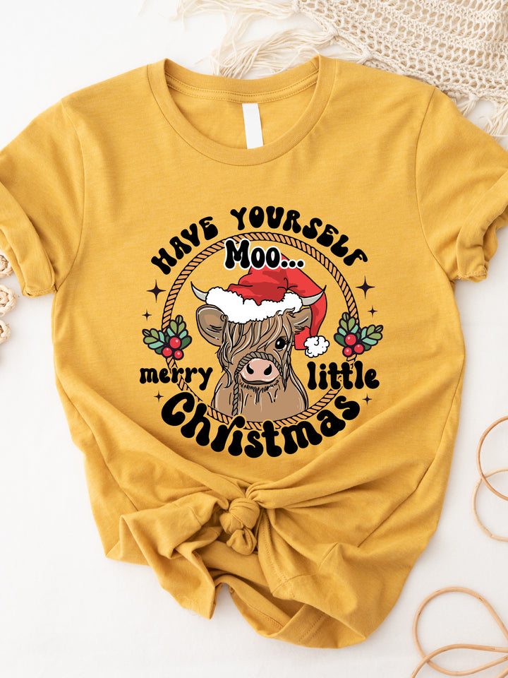 Moo Merry Christmas Graphic Tee