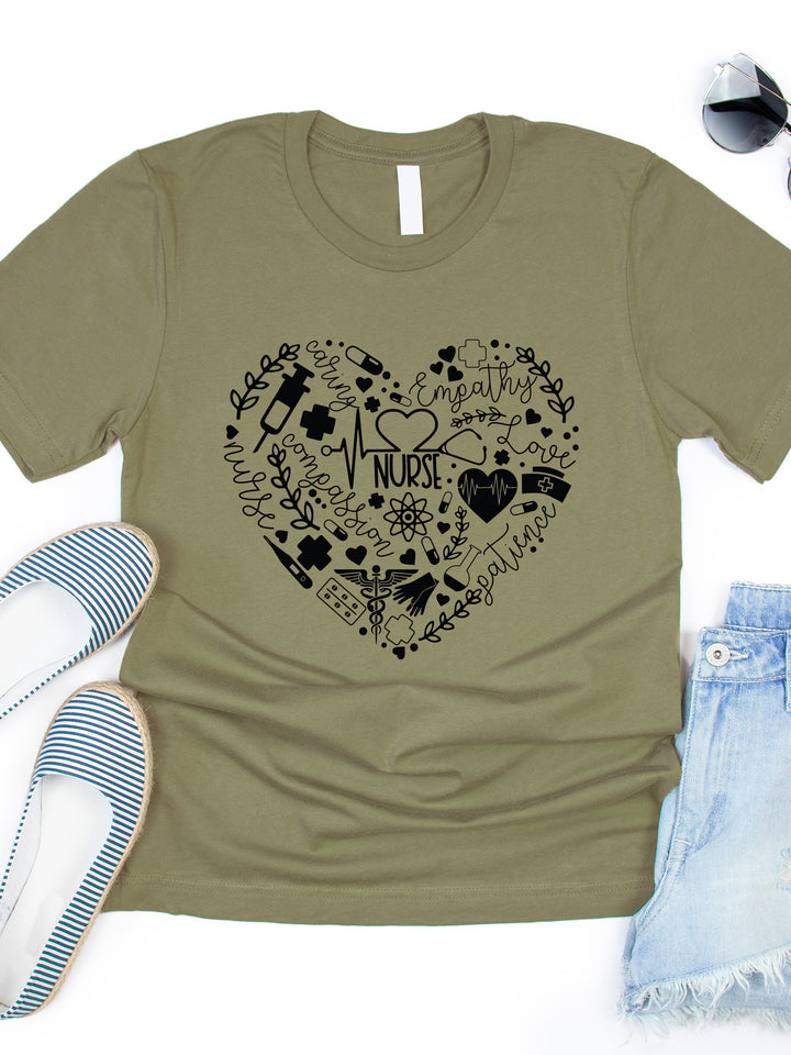Nurse Heart Graphic Tee