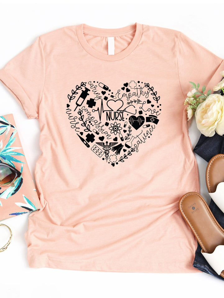 Nurse Heart Graphic Tee