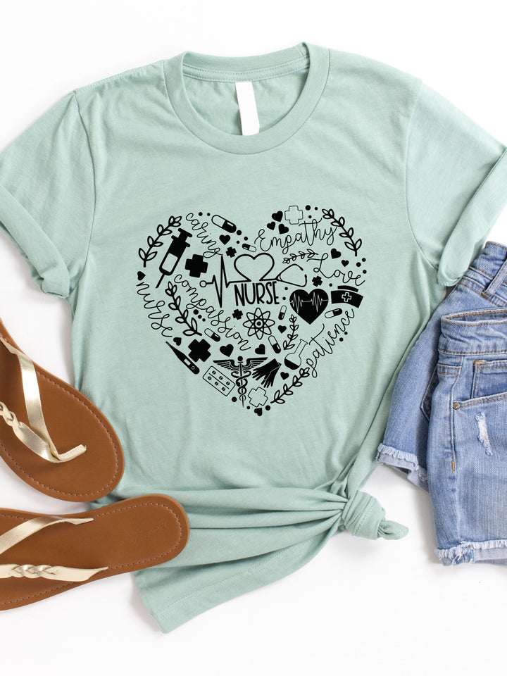 Nurse Heart Graphic Tee