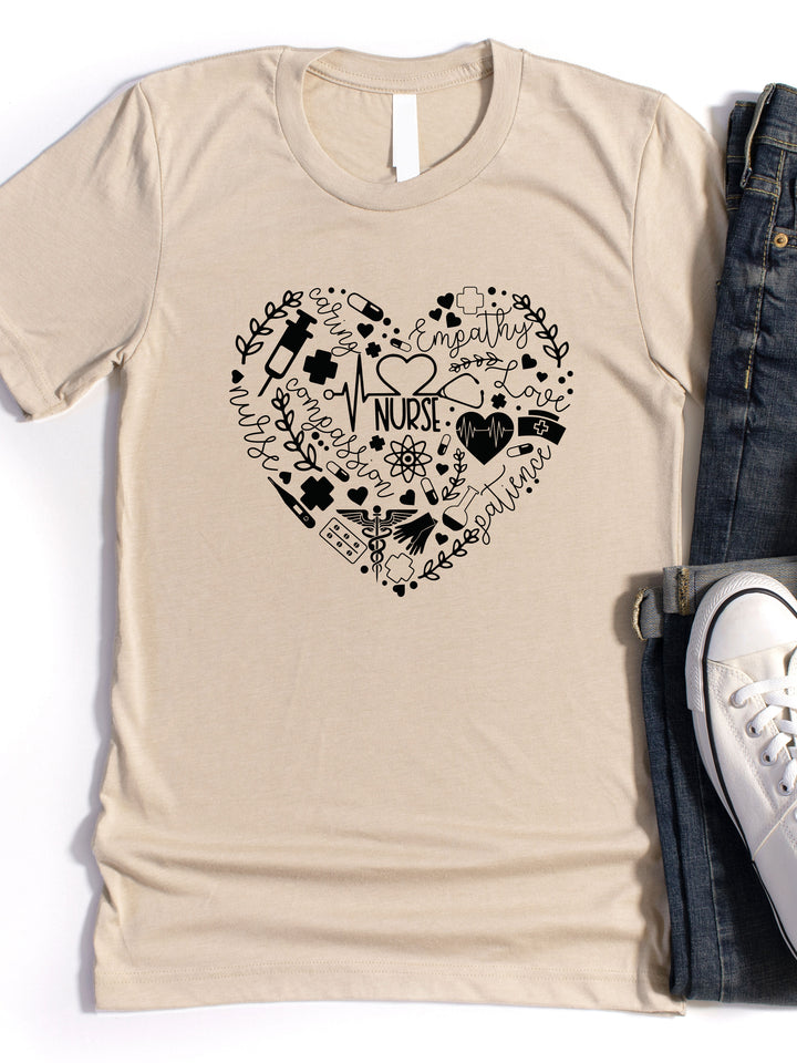 Nurse Heart Graphic Tee