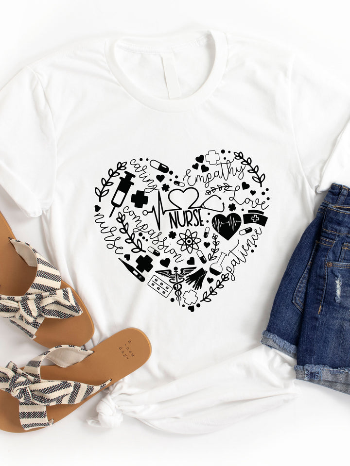 Nurse Heart Graphic Tee