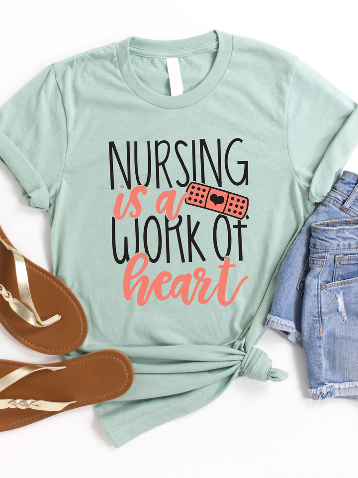 Nursing is a work of heart Graphic Tee