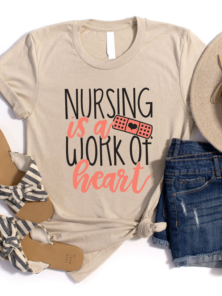 Nursing is a work of heart Graphic Tee
