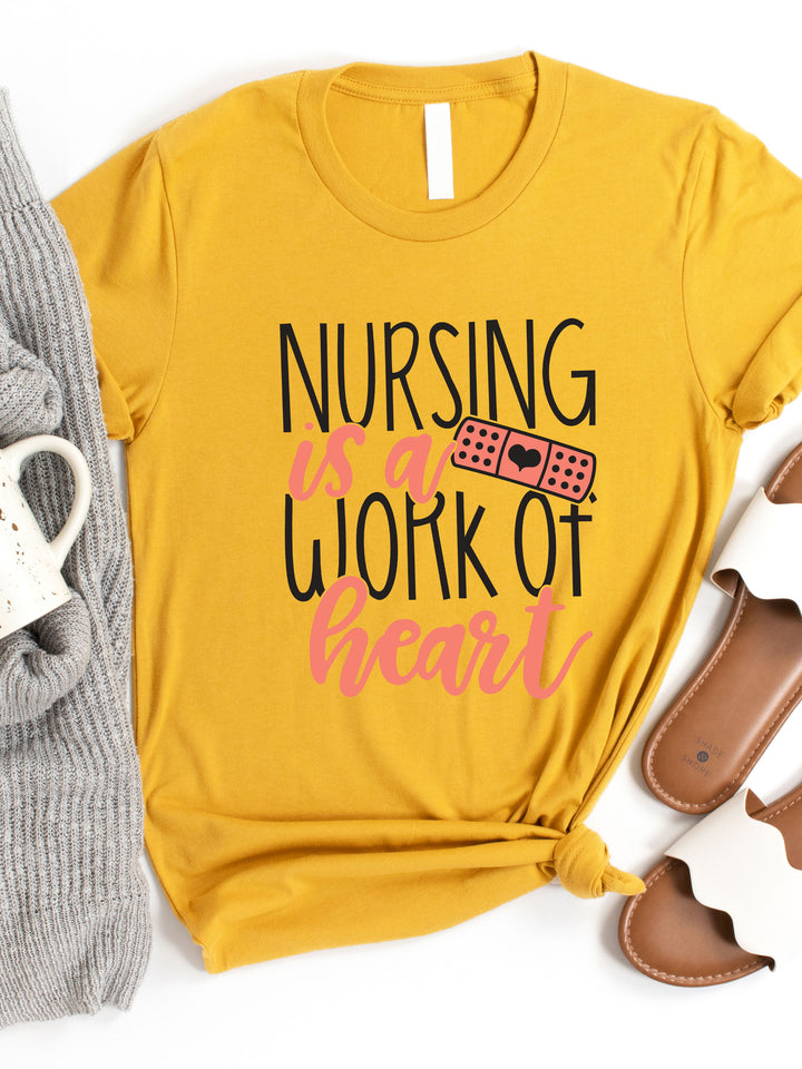 Nursing is a work of heart Graphic Tee