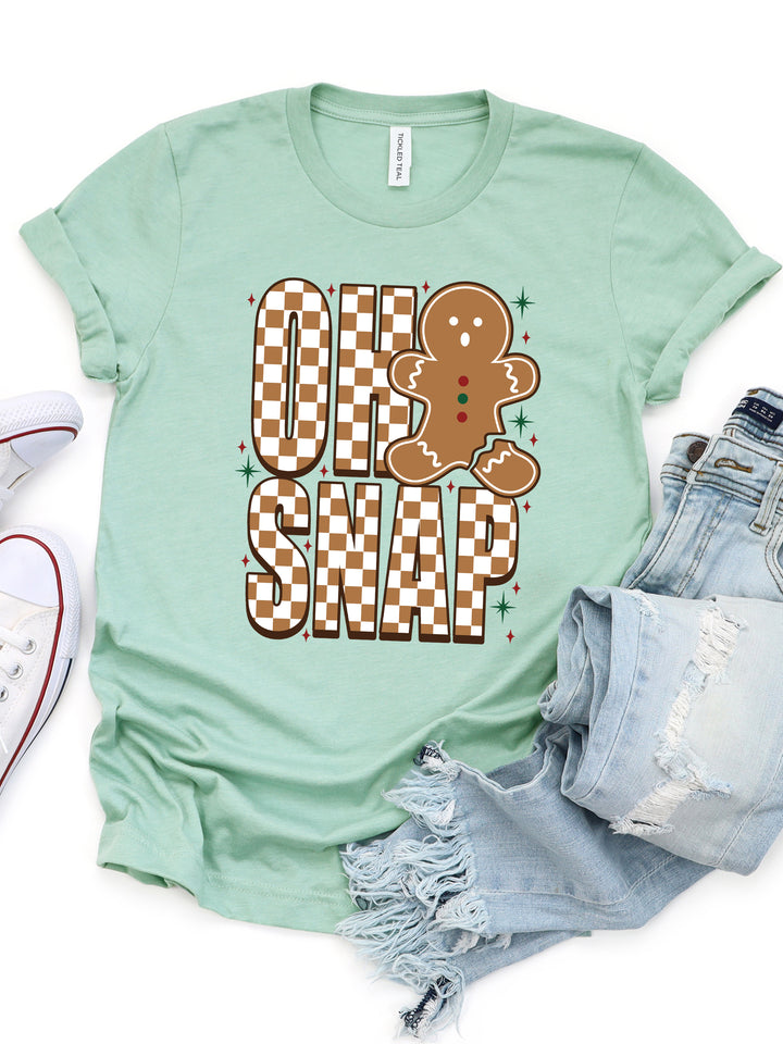 Oh Snap Gingerbread Christmas Graphic Tee