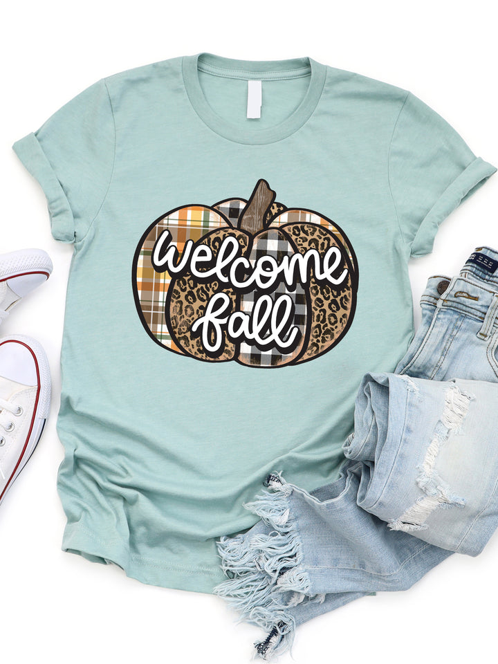 Welcome Fall Pumpkin Graphic Tee