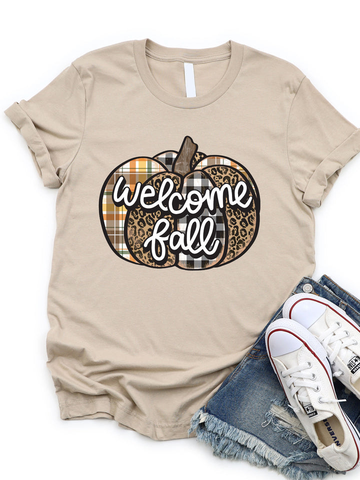 Welcome Fall Pumpkin Graphic Tee