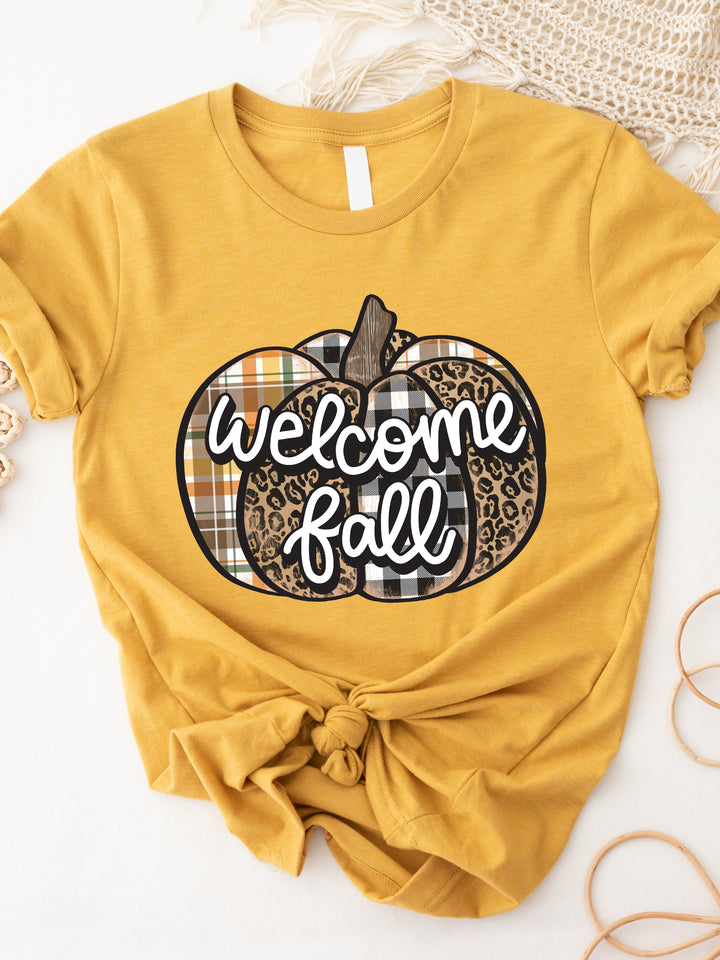 Welcome Fall Pumpkin Graphic Tee
