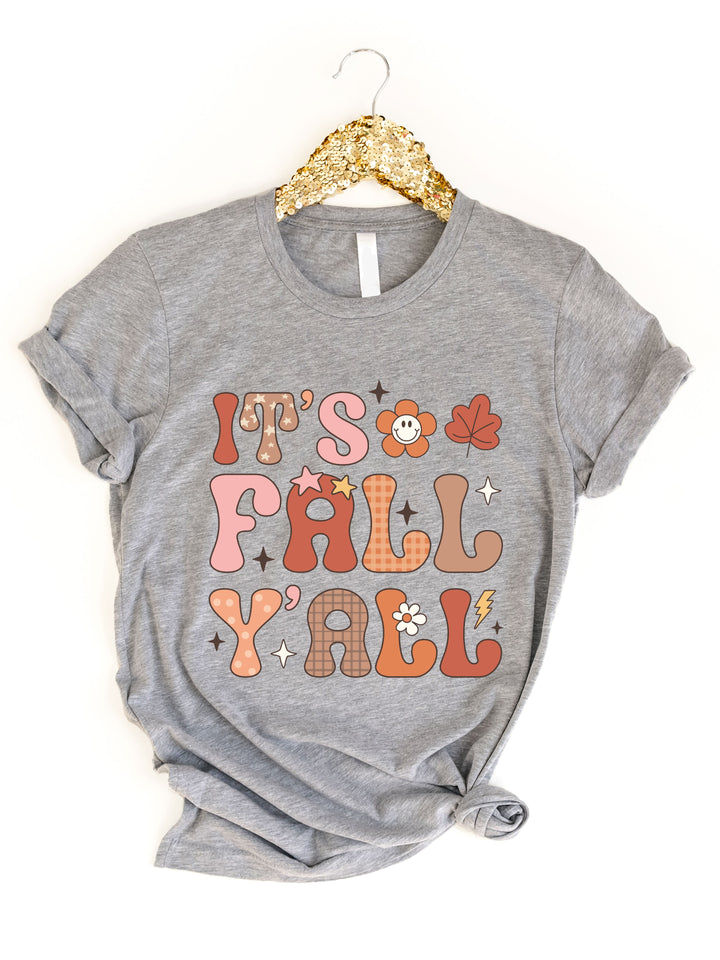 It's Fall Y'all Flower Graphic Tee