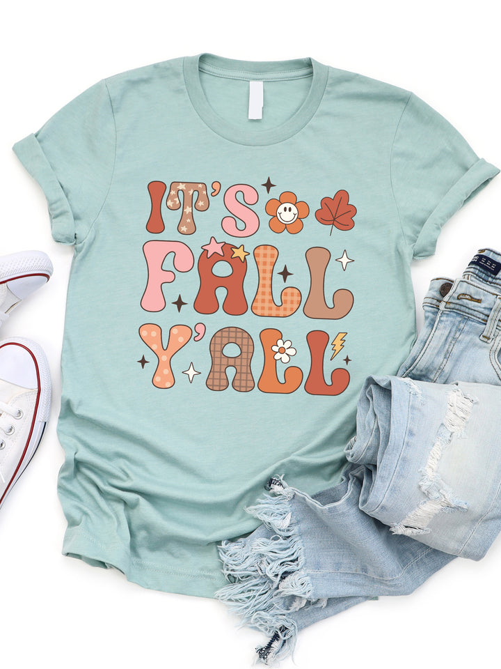 It's Fall Y'all Flower Graphic Tee