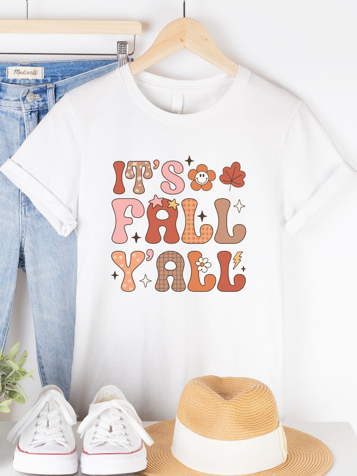It's Fall Y'all Flower Graphic Tee