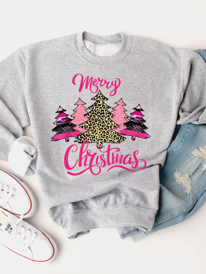 Cheetah Merry Christmas - Christmas Graphic Sweatshirt