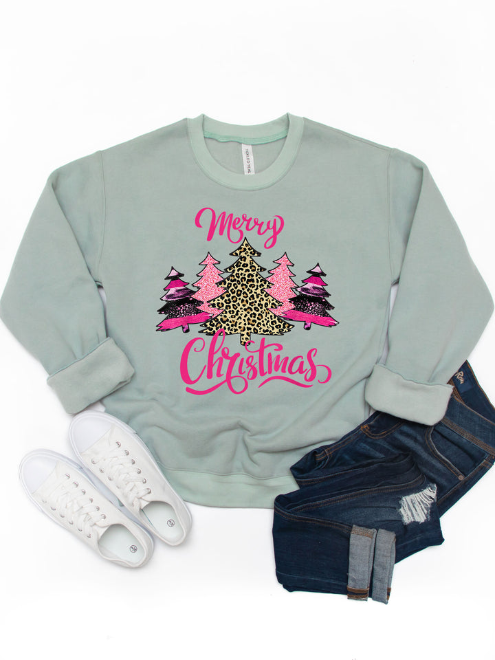 Cheetah Merry Christmas - Christmas Graphic Sweatshirt