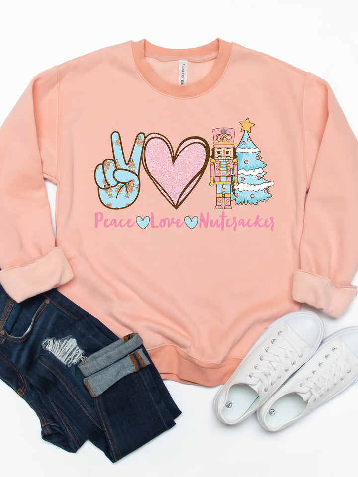 Peace, Love, Nutcracker - Graphic Sweatshirt