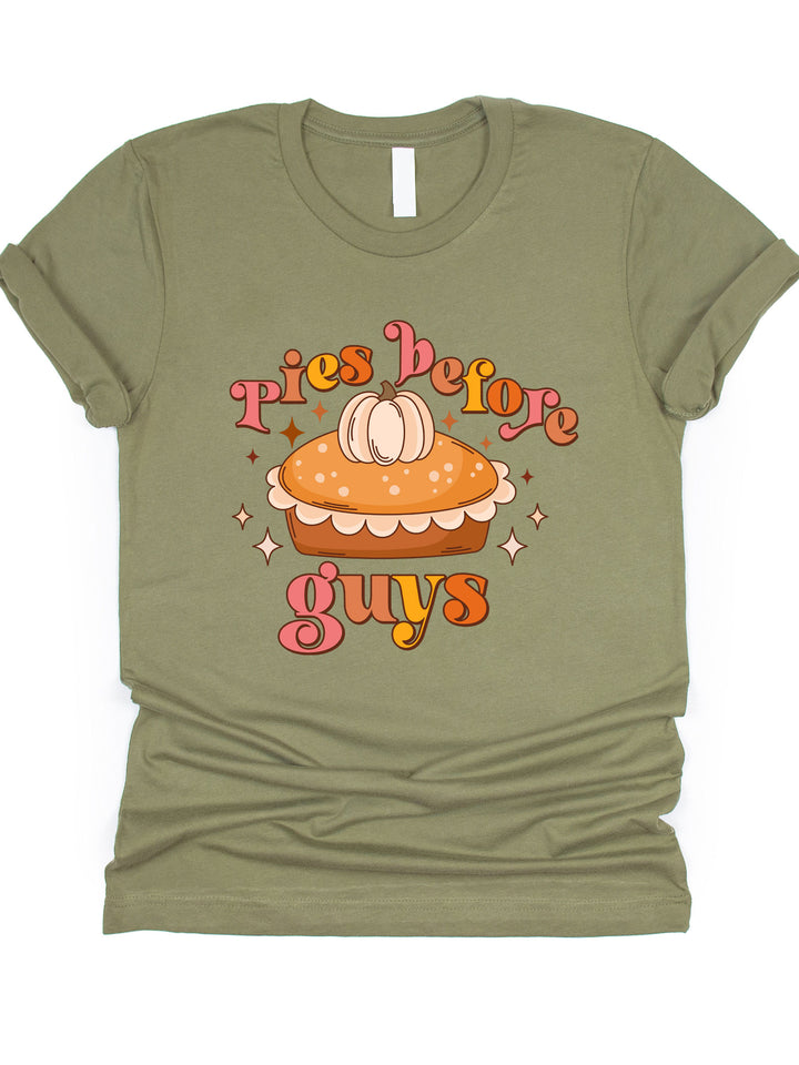 Pies Before Guys Retro Graphic Tee