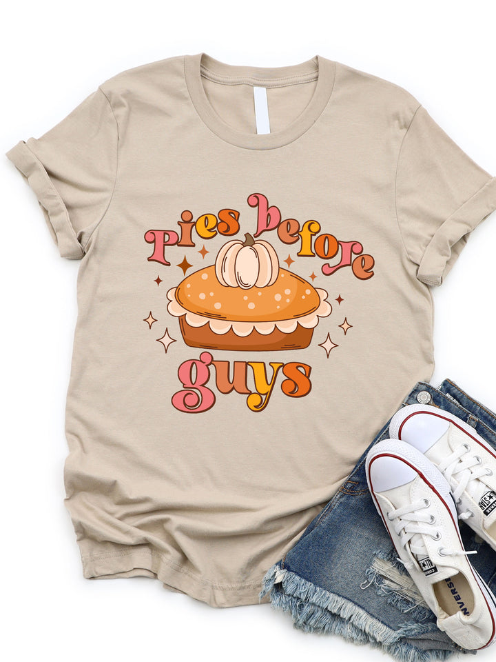 Pies Before Guys Retro Graphic Tee