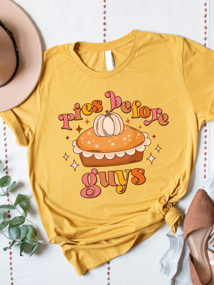 Pies Before Guys Retro Graphic Tee