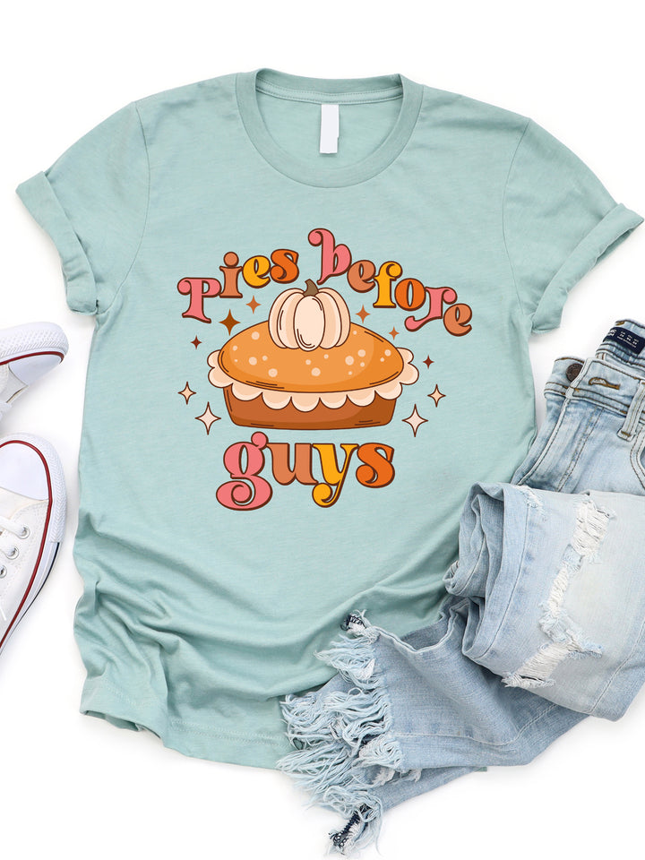 Pies Before Guys Retro Graphic Tee