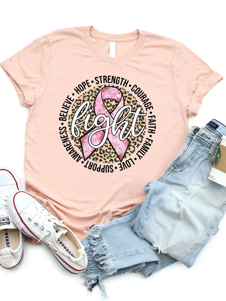 Pink Ribbon Fight Graphic Tee