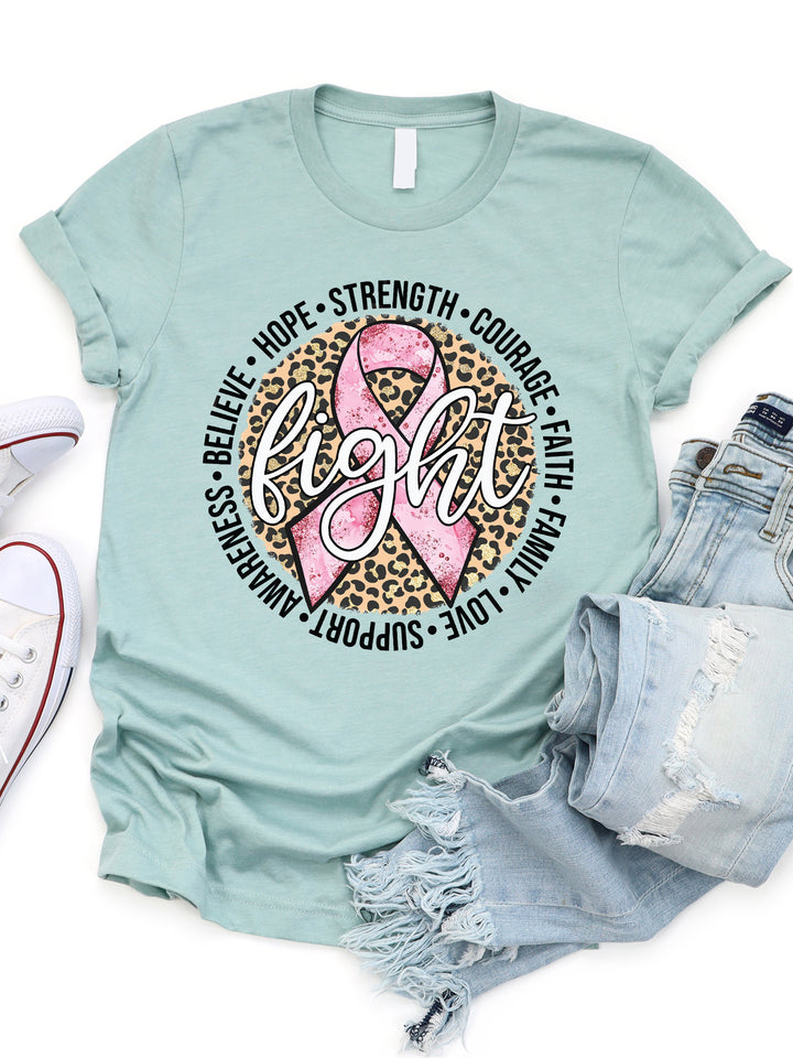 Pink Ribbon Fight Graphic Tee