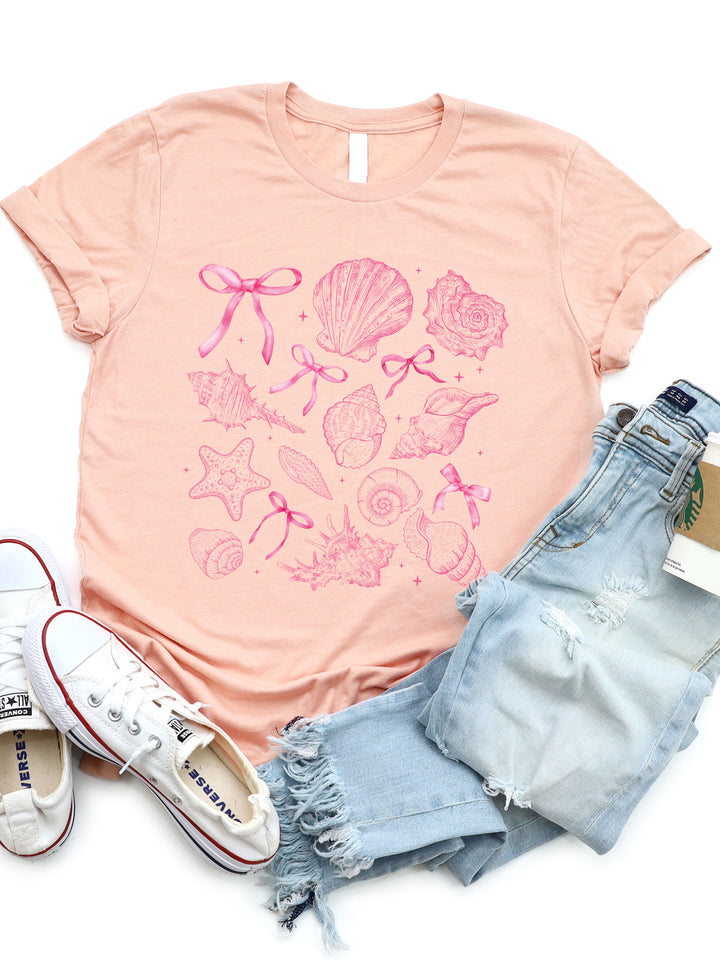 Pink Shells & Bows Graphic Tee