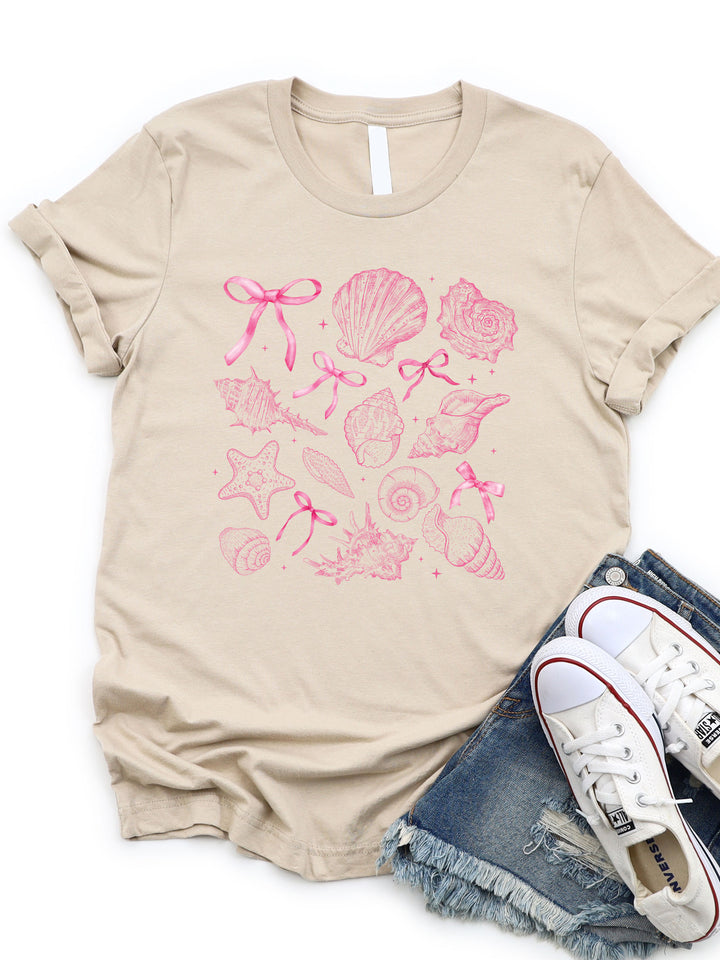 Pink Shells & Bows Graphic Tee