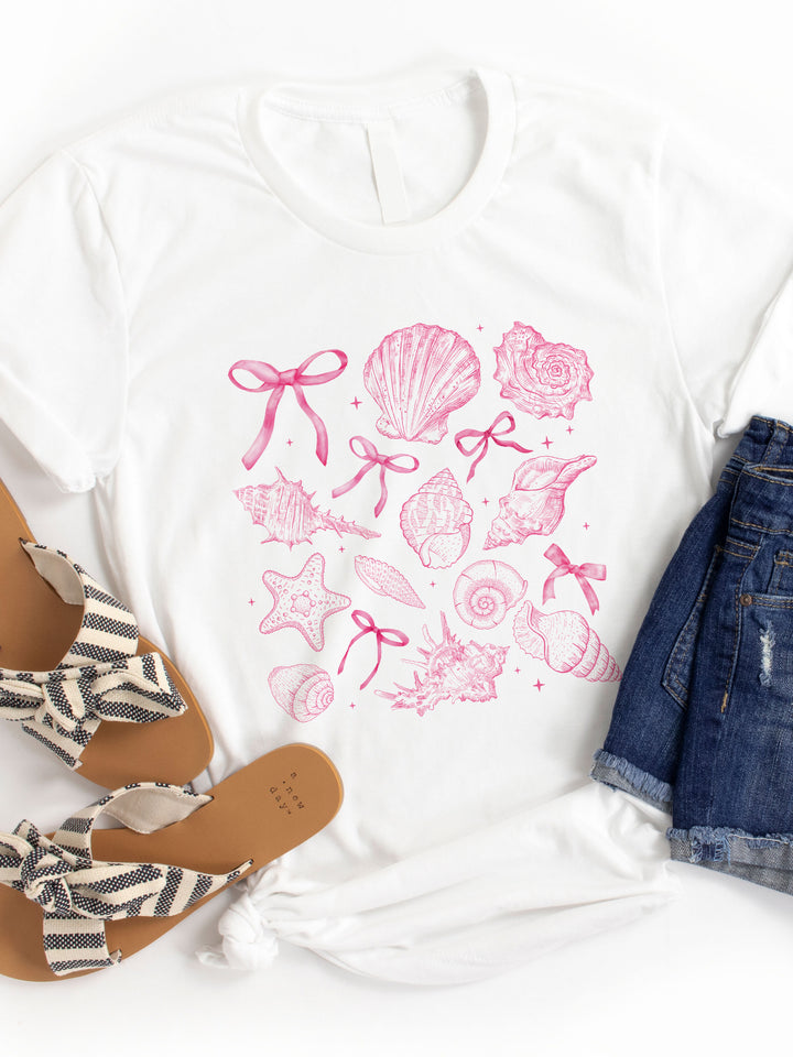 Pink Shells & Bows Graphic Tee