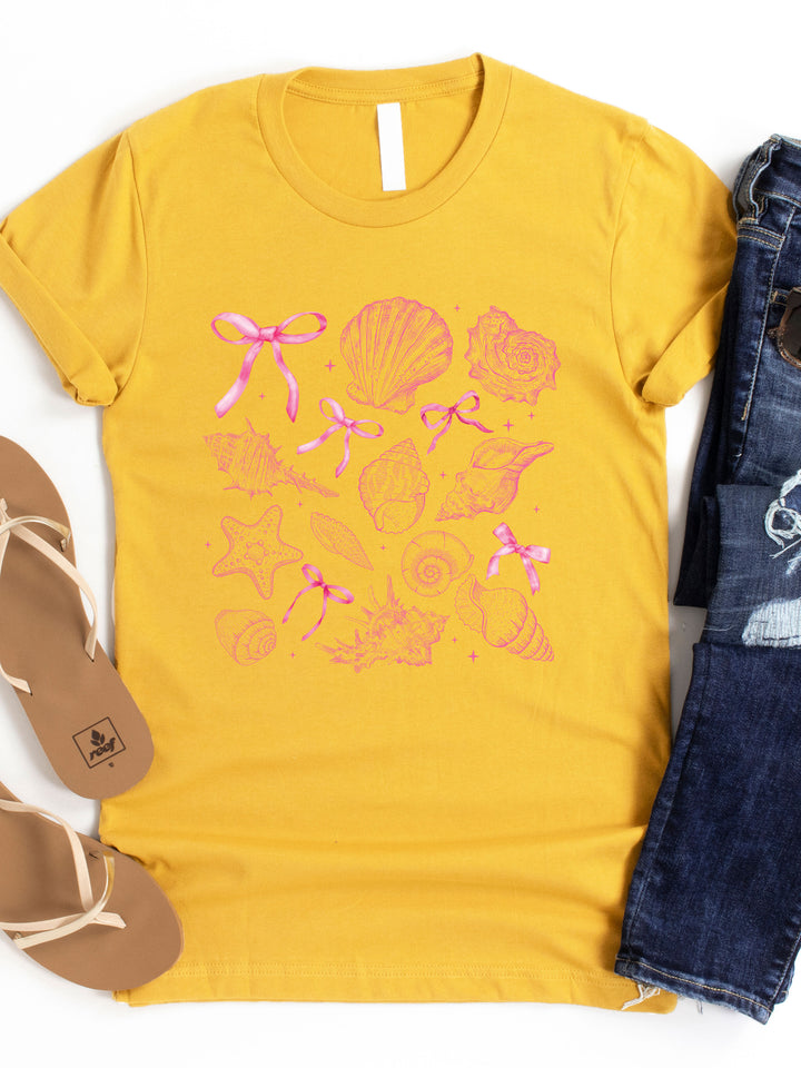 Pink Shells & Bows Graphic Tee