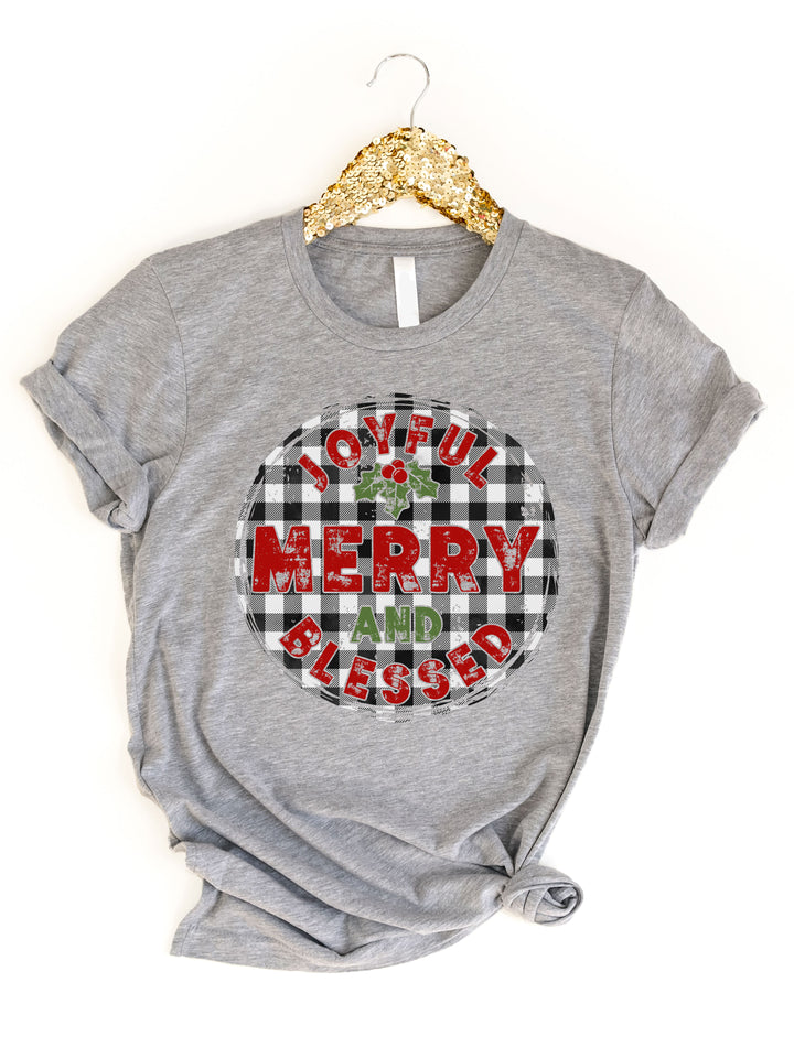 Joyful Merry & Blessed Graphic Tee
