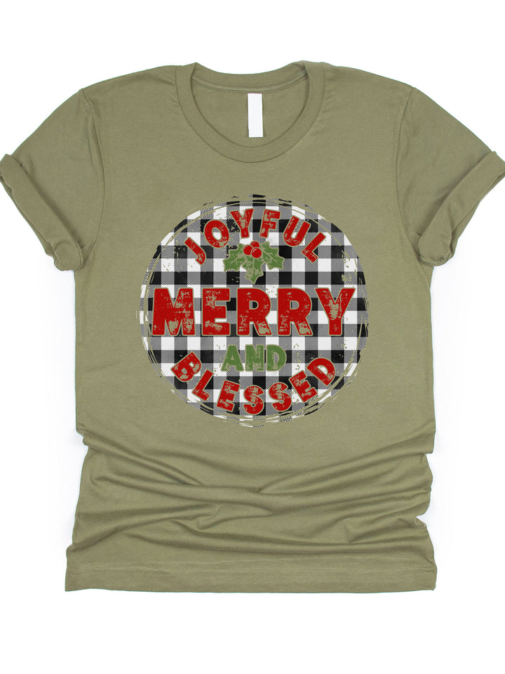 Joyful Merry & Blessed Graphic Tee