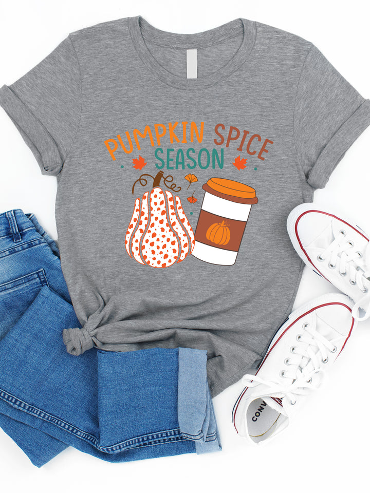 Pumpkin Spice Season Polka Dot Graphic Tee