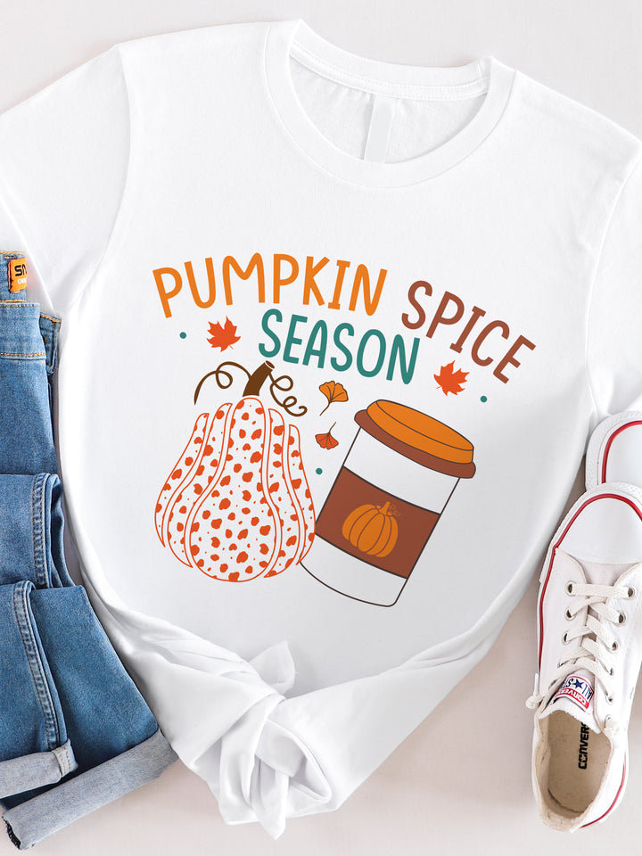 Pumpkin Spice Season Polka Dot Graphic Tee