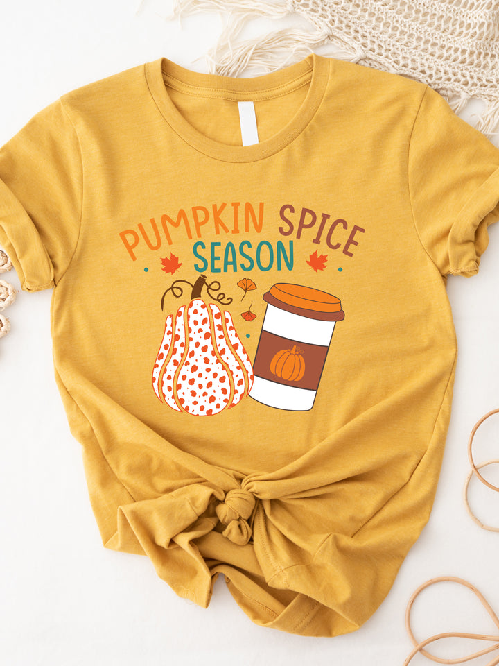 Pumpkin Spice Season Polka Dot Graphic Tee
