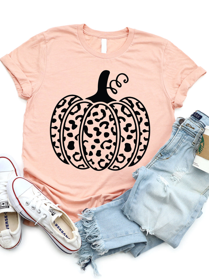 Cheetah Outline Pumpkin Graphic Tee