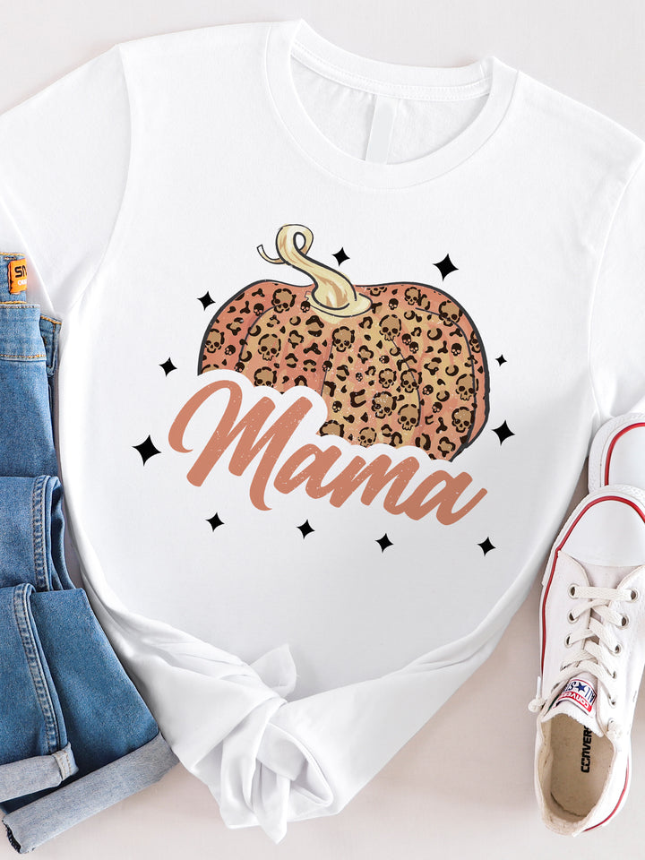 Mama - Pumpkin (Skull Pattern) Graphic Tee