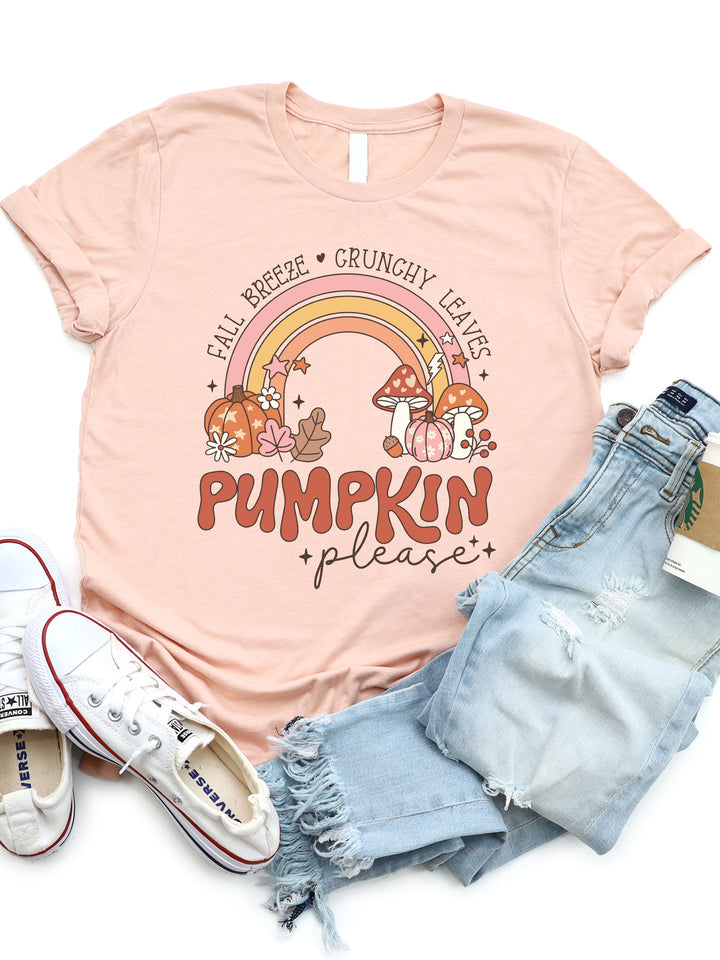 Rainbow Pumpkin Please Graphic Tee
