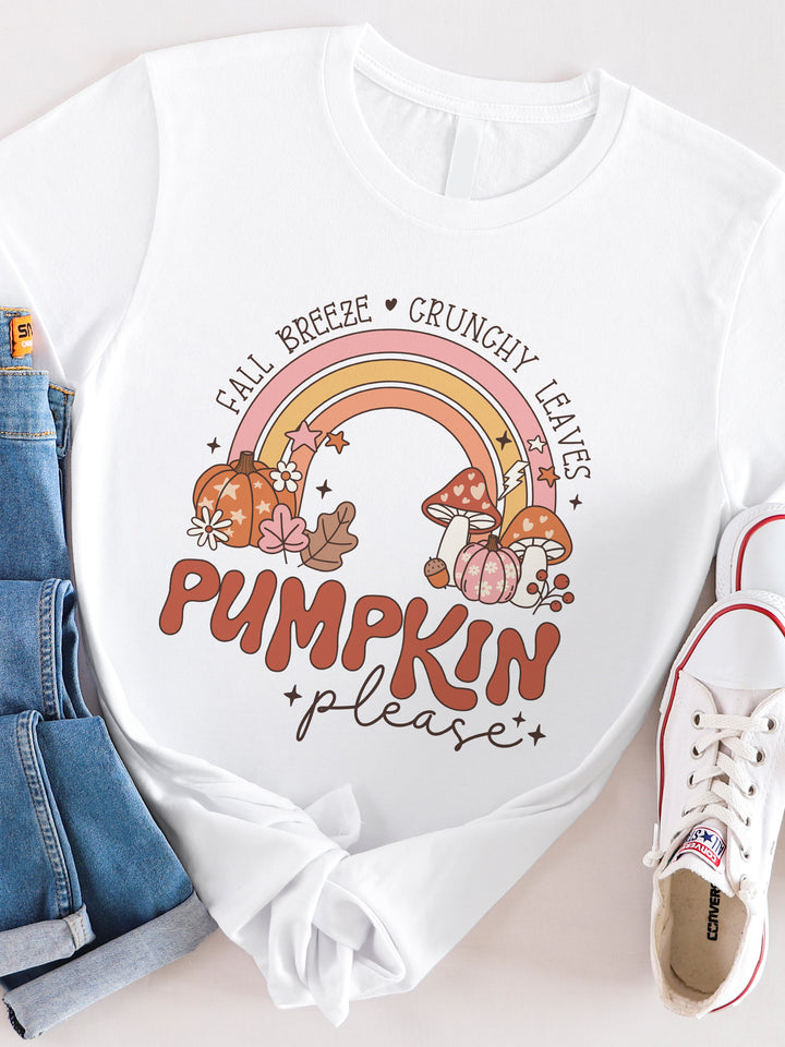 Rainbow Pumpkin Please Graphic Tee