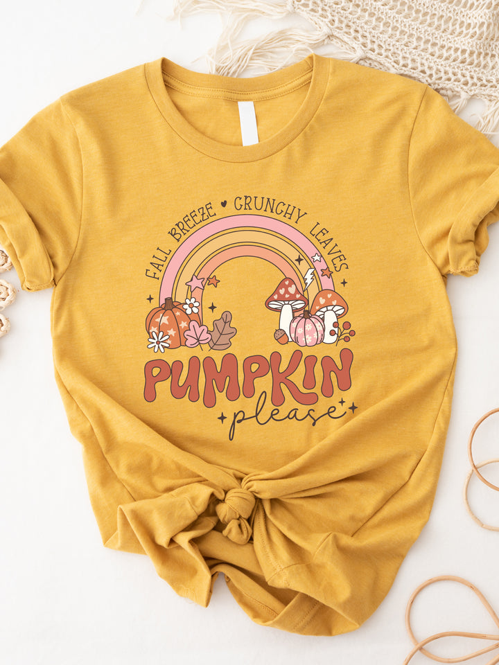 Rainbow Pumpkin Please Graphic Tee