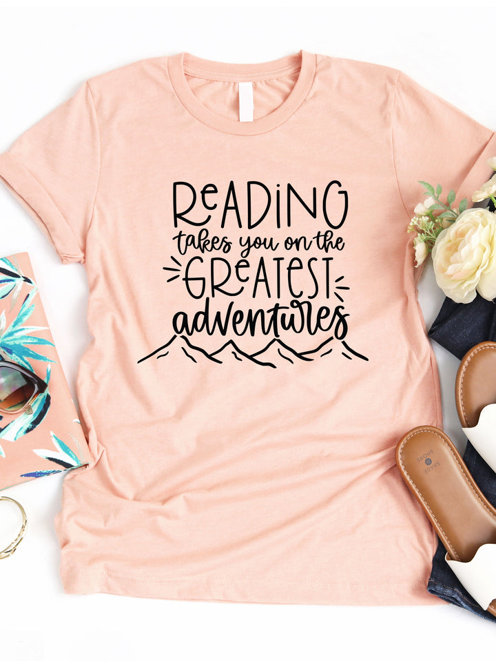 Reading takes you on the Greatest Adventures Graphic Tee